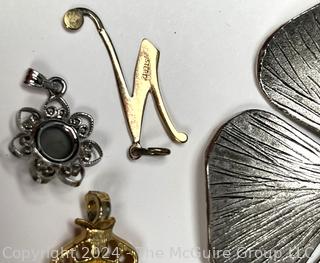 Group of Costume Jewelry Brooches and Pendants  Including Trifari