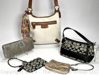 Group of Handbags Including Coach 