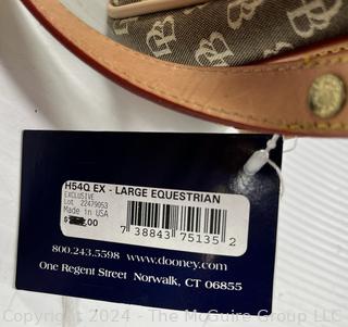 Dooney & Bourke Large Equestrian Signature Handbag with Matching Wristlet, New with Tags.