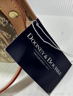 Dooney & Bourke Large Equestrian Signature Handbag with Matching Wristlet, New with Tags.