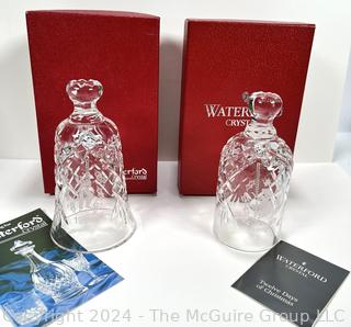 Two (2) Waterford Crystal Hand Bells with Boxes