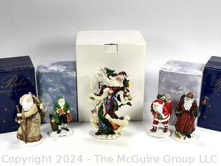 Five (5) Pipka Reflections of Christmas Figurines in Box