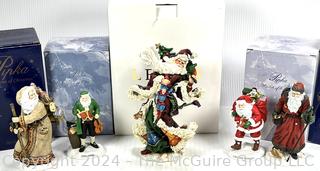 Five (5) Pipka Reflections of Christmas Figurines in Box