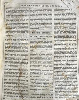 Partial Set of Bound 1852 Editions of The American Phrenological Journal