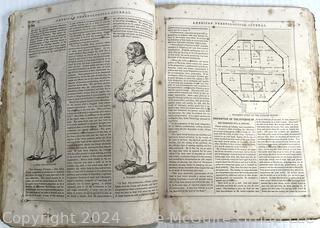 Partial Set of Bound 1852 Editions of The American Phrenological Journal