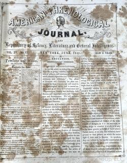 Partial Set of Bound 1852 Editions of The American Phrenological Journal