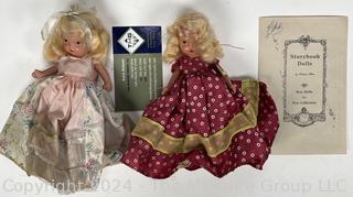 Two (2) Nancy Ann Storybook Dolls with Booklet Including Thursday's Child