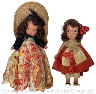 Two (2) Nancy Ann Storybook Dolls with Booklet Including Thursday's Child