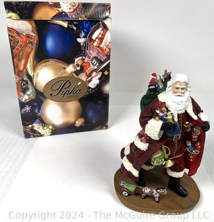 Pipka Reflections of Christmas Santa with Toys Figurine. Original Box Included.  