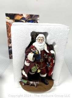 Pipka Reflections of Christmas Santa with Toys Figurine. Original Box Included.  