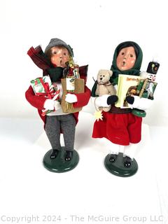 Two (2) Byers' Choice Ltd. Carolers with Gifts