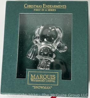 Three Waterford Marquis Crystal Ornaments "Christmas Endearments"