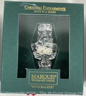 Three Waterford Marquis Crystal Ornaments "Christmas Endearments"