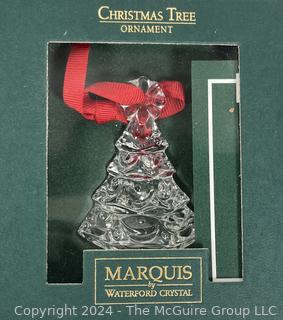 Three Waterford Marquis Crystal Ornaments "Christmas Endearments"