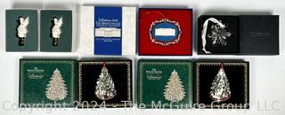 Collection of Waterford and White House Christmas Ornaments