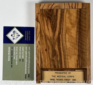 1983 Israeli Defense Forces Medal in Olive Wood Presentation Box