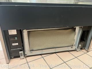 OASIS Refrigerated 5 Shelf Merchandiser with Pull Down Screen. Model B42.7250  SN 1218288 FV 335199