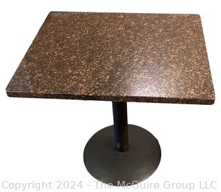 (10) 25 x 30 x 30" T Solid Granite Top Table with Metal Base