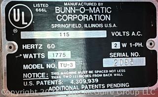 BUNN-O-MATIC Model TU-3 SN 2095