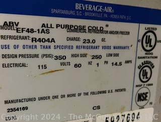 BEVERAGE E Series Double Door Cooler Model ABV EF48-1AS