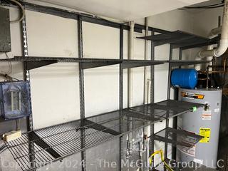 20"D x 21' Linear Feet of Wire Shelving and (5) Wall Supoort Brackets  