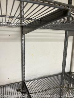 20"D x 21' Linear Feet of Wire Shelving and (5) Wall Supoort Brackets  