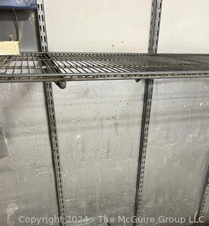 20"D x 21' Linear Feet of Wire Shelving and (5) Wall Supoort Brackets  