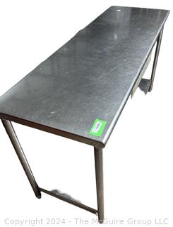 24 x 72 x 36"T Stainless Top Worktable with Center Drawer