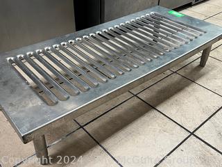 21 x 48 x 10"T Stainless Stell Gowning Bench