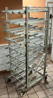 25 x 35 x 72"T Can Rack (7.5" Between Rails) on Castors