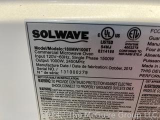 SOLWAVE Commercial Microwave Model 180MW-1000T  SN 131 000 279