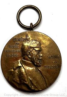 German WW1 Kaiser Wilhelm I Commemorative Medal Badge 