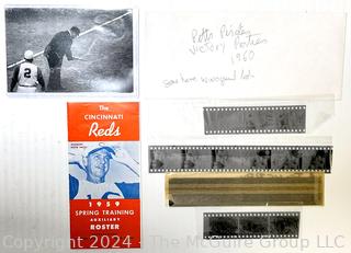 Flyer & 35mm Negatives of Baseball Game between Pittsburgh Pirates and Cincinnati Reds