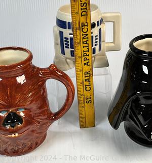 Three (3) Ceramic Star Wars Mugs