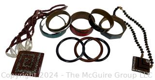 Group of Bangle Bracelets and Necklaces