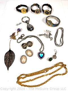 Mixed Group of Costume Jewelry and Watches