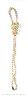 Opera Length Strand of Pearls with 14KT Gold Clasp