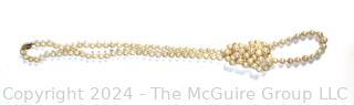 Opera Length Strand of Pearls with 14KT Gold Clasp