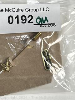 14KT Gold Starfish Stick Pin 0.4 Grams