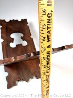 Carved Wood Folding Book Stand 