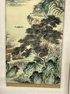 Chinese Hand Painted Watercolor Scroll 