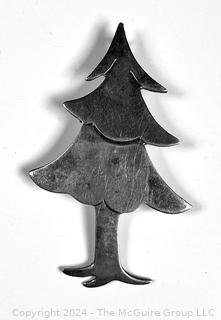 Sterling Silver Christmas Tree Brooch 