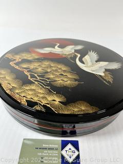 Japanese Laquerware Round Lidded Box