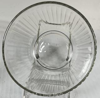 Four (4) Clear Pyrex Glass Mixing Bowls