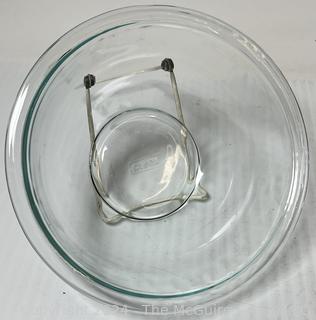 Four (4) Clear Pyrex Glass Mixing Bowls