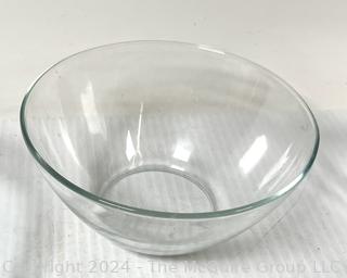 Four (4) Clear Pyrex Glass Mixing Bowls