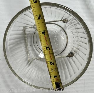 Four (4) Clear Pyrex Glass Mixing Bowls