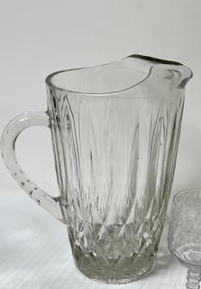 Selection of Mid Century Modern Clear Glass Serving and Storage Items 