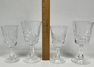 Four (4) Waterford Crystal Stemmed Goblets