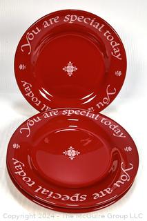 Three (3) Porcelain You Are Special Today Plates by The Original Red Plate Co. Made in Germany 1979.